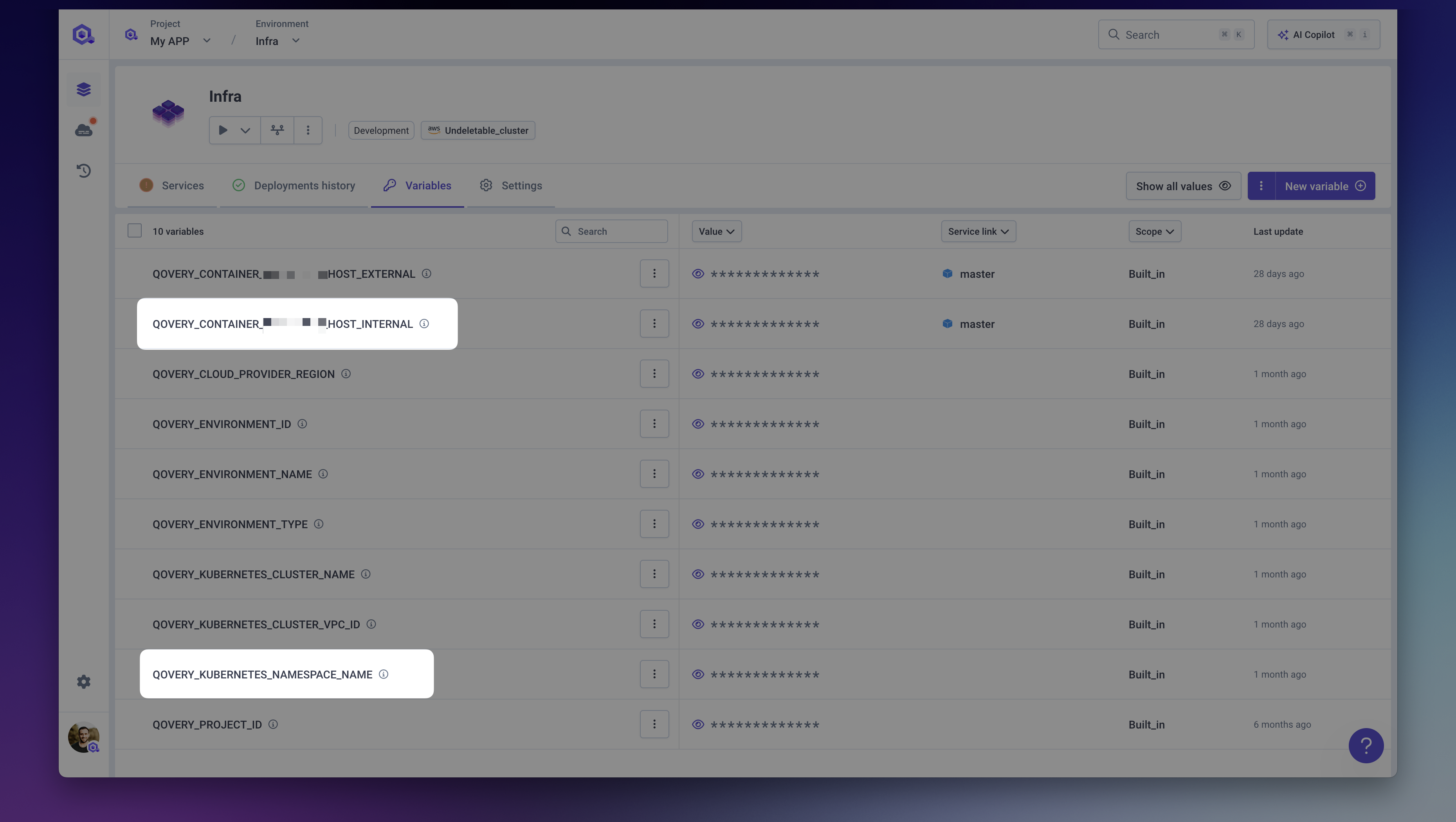 List Variables