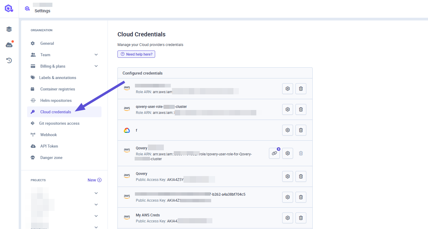 How to access your cloud credentials