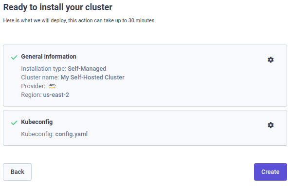 Create the cluster